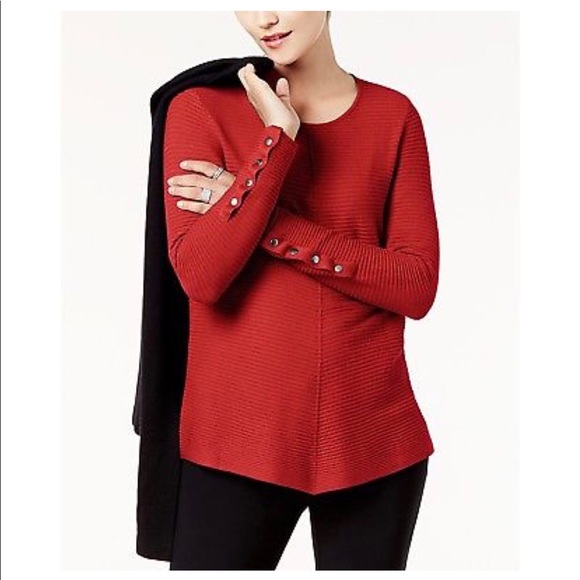 alfani ribbed tunic sweater
